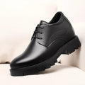 10cm height increasing cowhide men's shoes, fashionable, casual, business office thick soled men's formal shoes