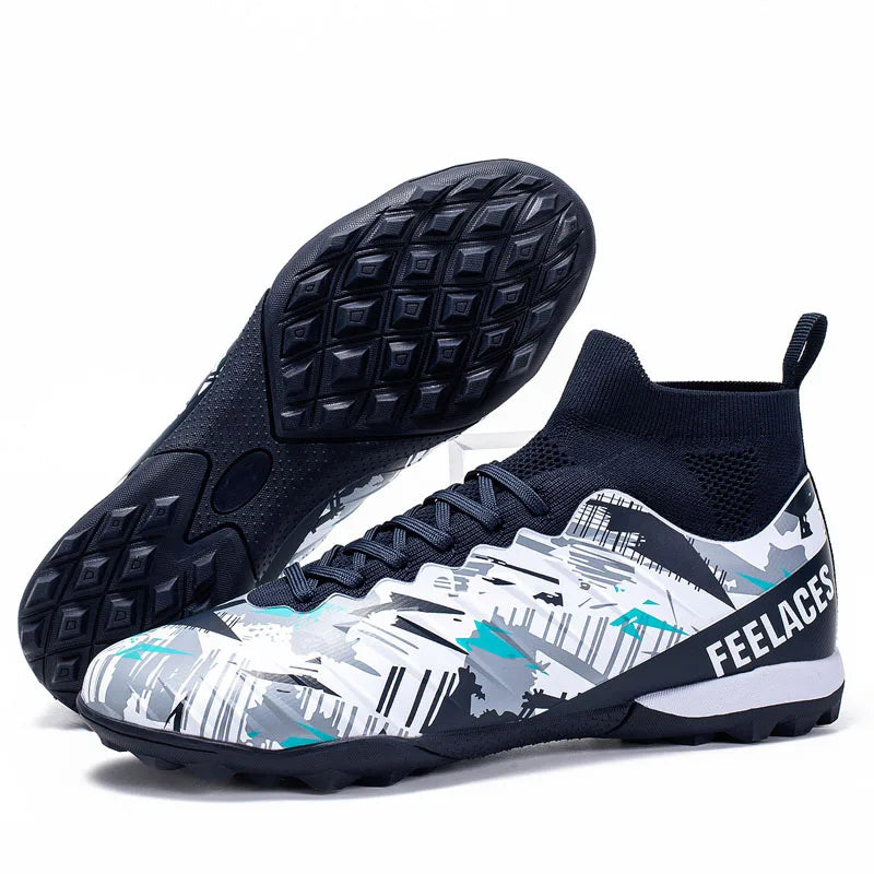 Men Football Boots Long Spike Kids Grass TF/FG Training Soccer Shoes Professional Society Sneakers Outdoor Sports Football Shoes