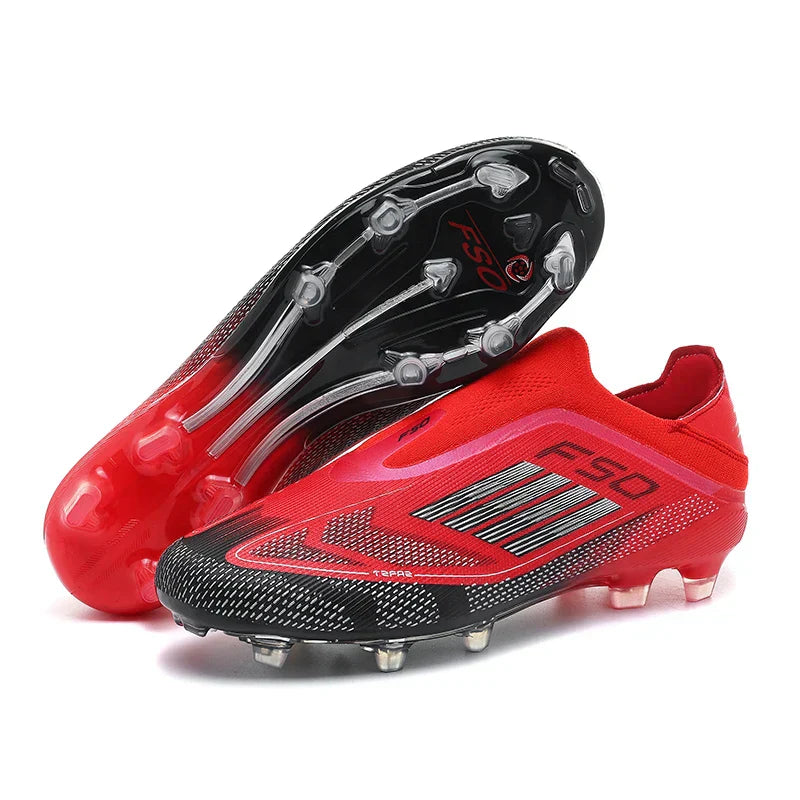 Men Football Boots Training Breathable Drop Shipping Match Sport Cleats Soccer Shoes FG Ultralight Long Spikes Indoor Sneakers
