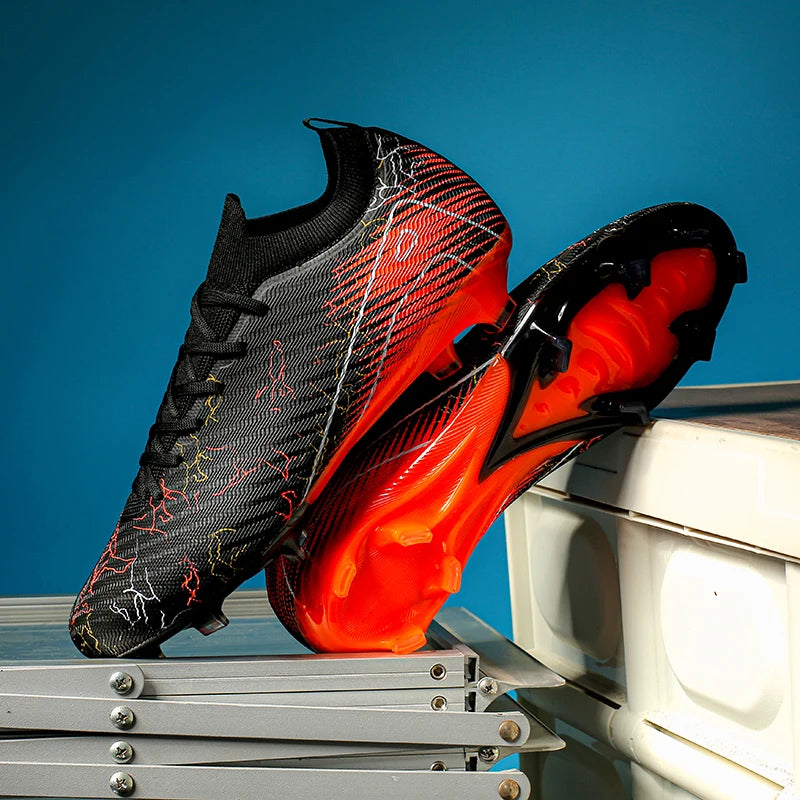 All Terrain Adaptable Soccer Boots Reinforced Toe Protection Shock Absorbing Design Outdoor Long Distance Sports Training Shoes