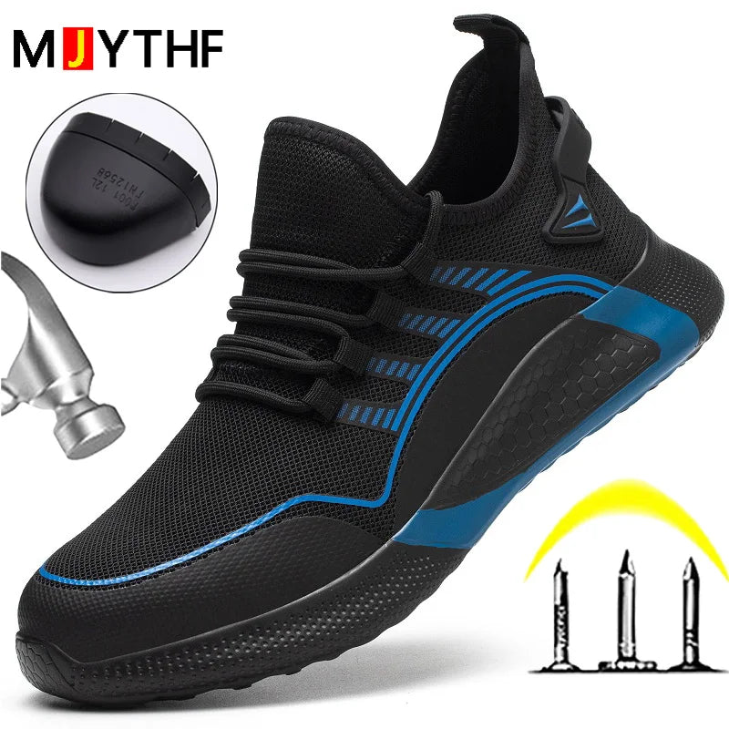 Large Size 49 50 Work Sneakers Fashion Safety Shoes Anti-smash Anti-puncture Indestructible Shoes Light Men Women Work Shoes