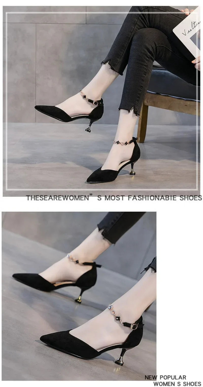 New fashion dinner party dance design style mature senior all-match small skirt Internet celebrity same high heels