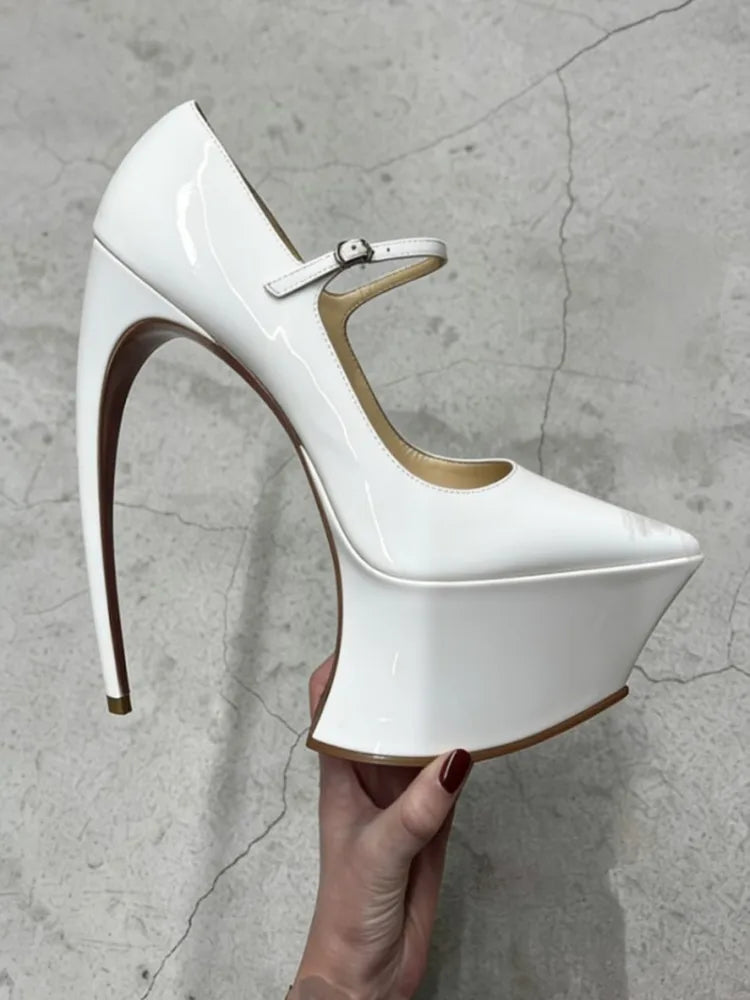 Spring/Summer New Pointed Stiletto High Heels Thick Bottom Ballet Sandals Bow Fashion Show Wedding Party Women's High Heels