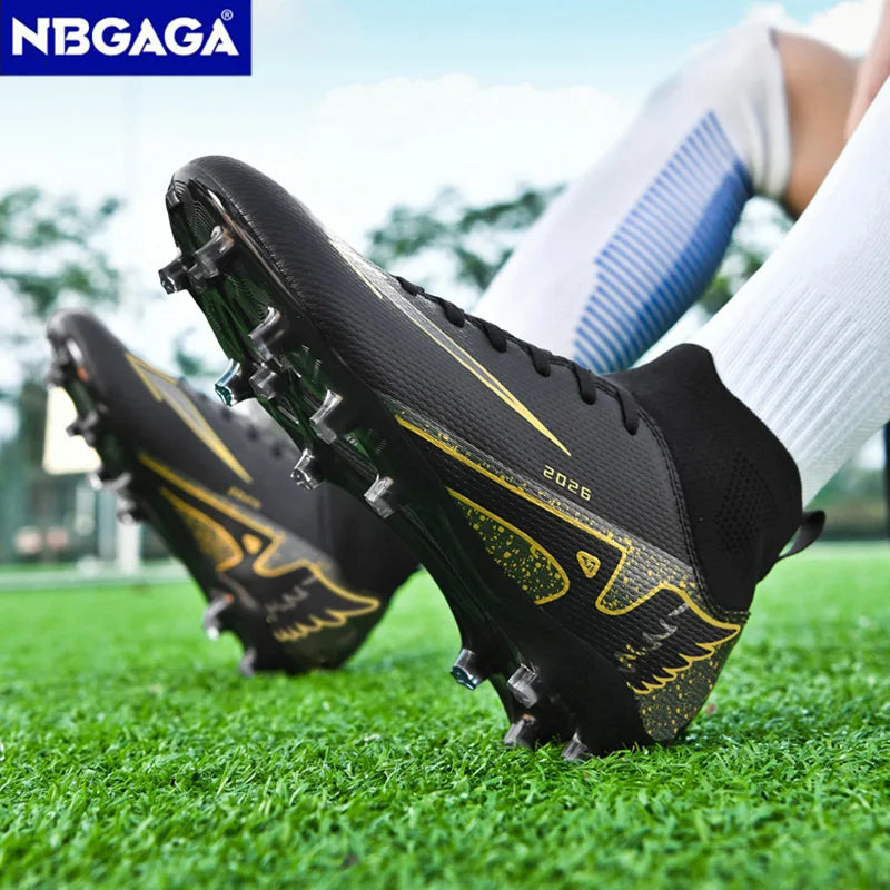 Fashion Unisex Football Boots Cleats Non-Slip Training Sneakers Lightweight Men's Outdoor Sock Soccer Shoes