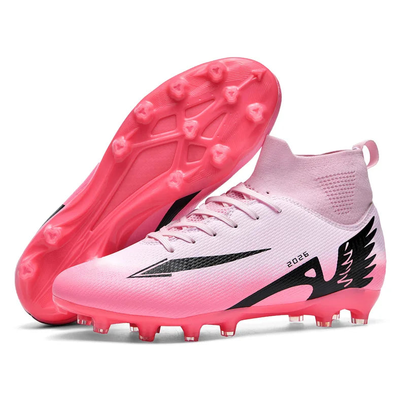 2026 New Men Women Football Shoes Outdoor Competitions Training Soccer Shoes Comfort Breathable Long Nails Anti Slip Sneakers