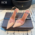 2026 Summer Pointed Shallow Mouth Sweet Love Shape Pumps Transparent Pvc Shoes Thin High-Heeled Dress Women'S Sandals