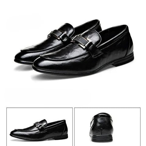 British Style Business Men's Formal Shoes Brown Slip-on Cheap Liquidation Elegant and Classic Leather Casual 39 Social Shoe Male