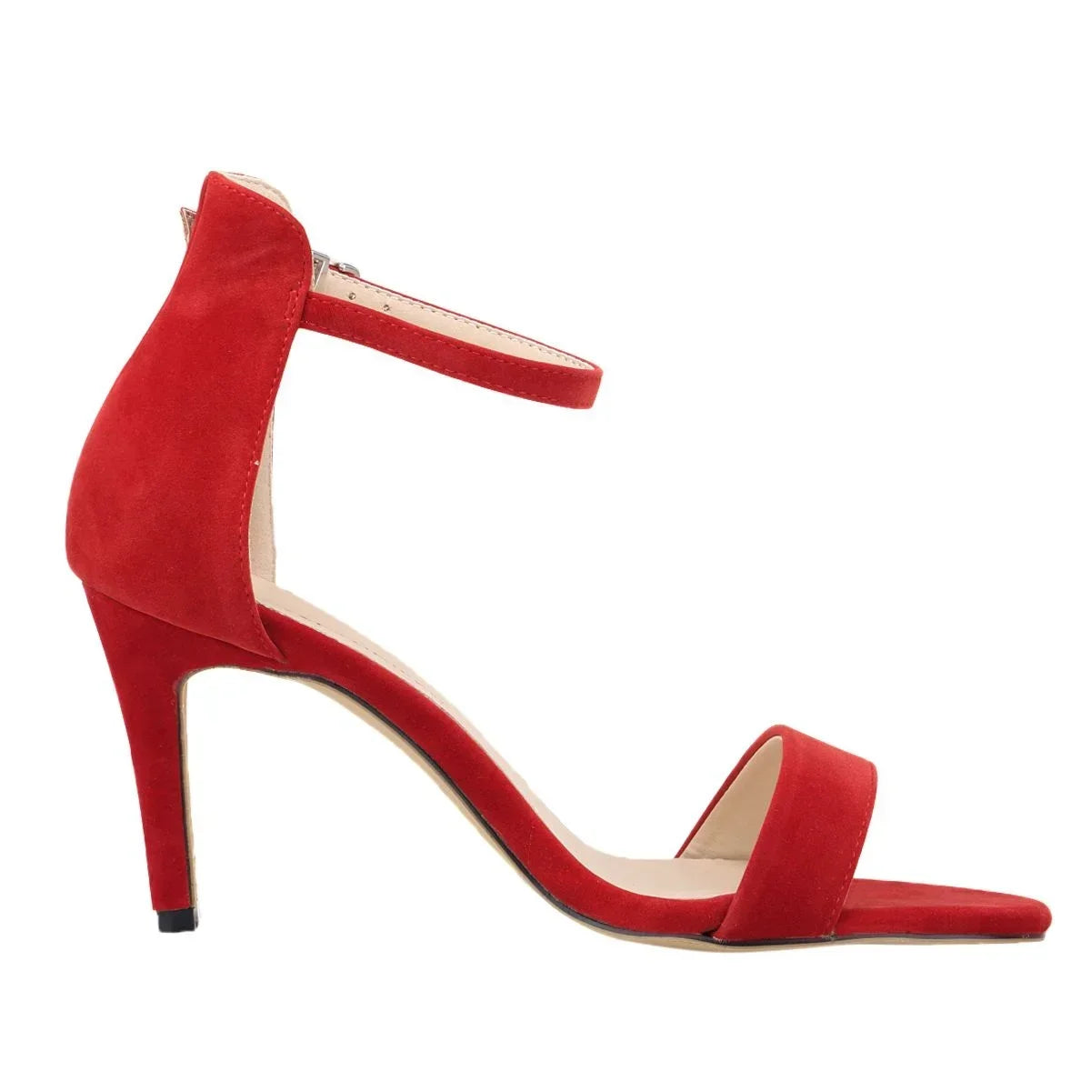 2026 New Women Sexy Pumps Sandals Summer 9cm Thin Heel Open Toe Ankle Strap High Heels Ladies Stilettos Party Red Wedding Shoes