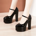 15cm Small Size 32-43 Sexy Extreme Block High Heels Shoes for Dress Model Party Wedding 2025 Shallow Thick Bottom Platform Pumps