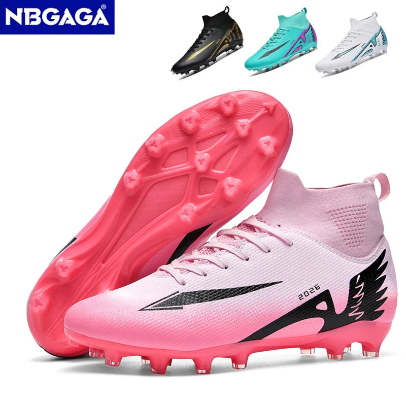 Fashion Unisex Football Boots Cleats Non-Slip Training Sneakers Lightweight Men's Outdoor Sock Soccer Shoes