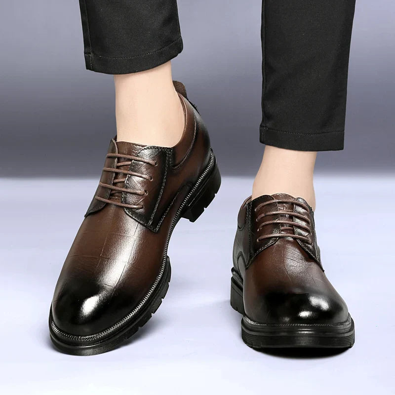 Genuine Leather Men's Oxford Shoes Lace Up Casual Shoes Comfortable Sneakers Outdoor Male Walking Shoes Formal Dress Footwear