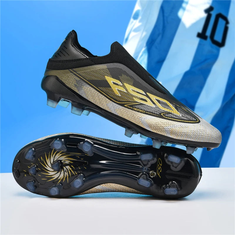 New Men Soccer Shoes High Ankle Breathable Football Boots Sports Shoes Ultralight Futsal Non-Slip High-quality Outdoor Match