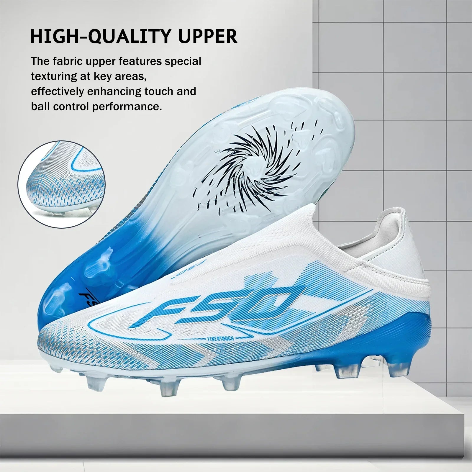 Classic Style AG FG football shoes PU Fabric Ventilated Upper TPU Wearproof Outsole Unisex Kids Outdoor Football Shoes