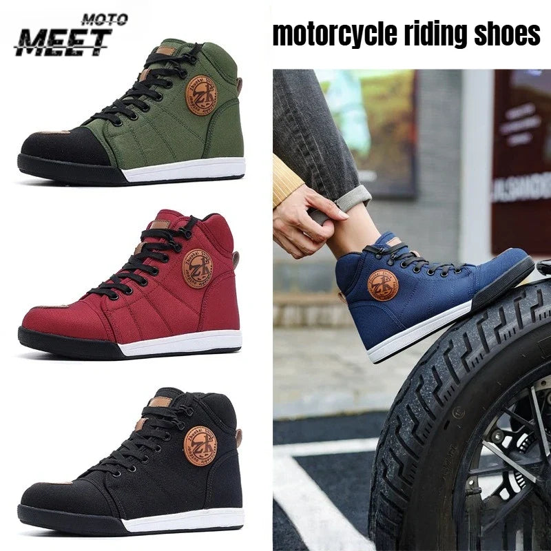 New Arrival Moto Boots Men Motobiker Shoes Motocross Boots Anti Fall Riding Boots for Road Racing Parkour Shoes Knight Equipment