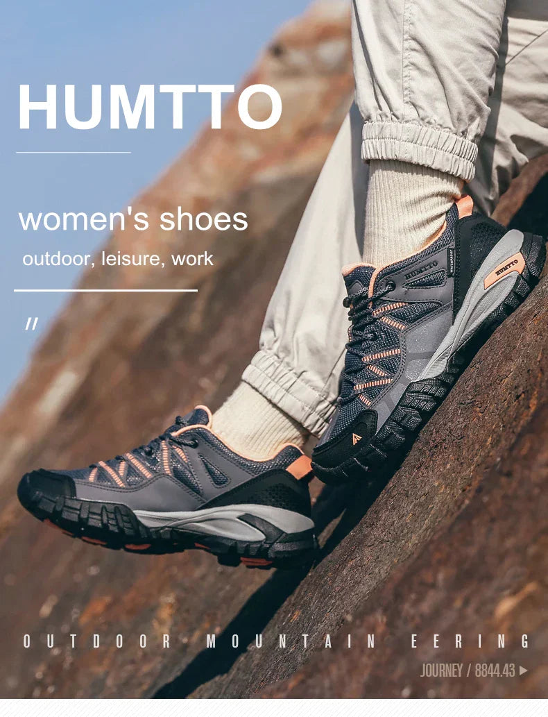 Hiking Shoes for Women Wear-resistant Outdoor Women's Sports Shoes Lace-Up Climbing Trekking Sneakers Woman 110609B