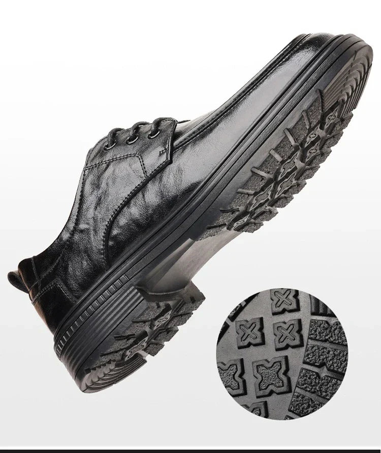 2026 Spring Autumn New Dress Shoes for Men Lace Designer Fashion Leather Shoes Male Black Business Casual Platform Shoe Man