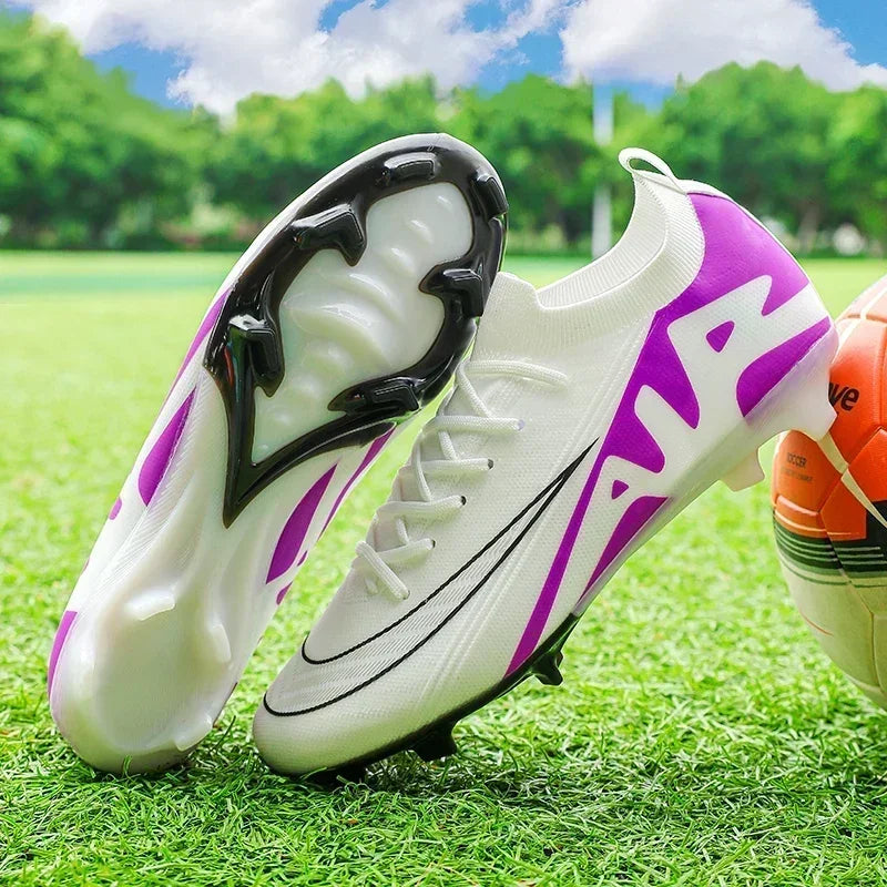 Men Football Boots Non-Slip Grass Training Sport Ultralight Soccer Shoes Unisex Outdoor Sports Shoes Breathable Drop Shipping