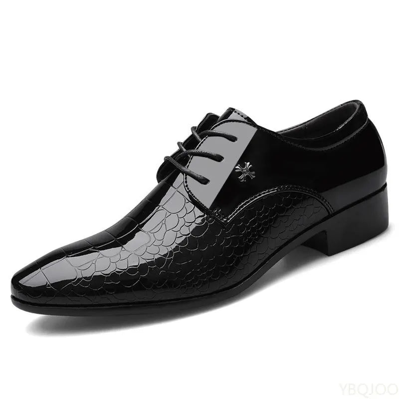 Men's luxury patent leather shoes pointed toe Dress shoes Newest oxford wedding shoes Trend plus size Male footwear Zapatos