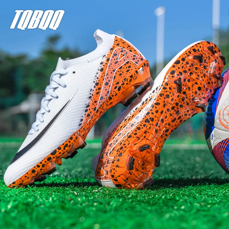 Soccer Cleats for Men Women AG/TF Breathable Cushioned Insole Anti-Slip Outdoor Sports Artificial Grass Football Boots