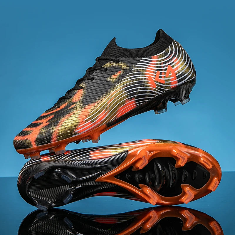 Adult Low Top Long Spikes Soccer Shoes Wear Resistant Breathable Football Cleats Men Professional Match Training Sports Sneakers