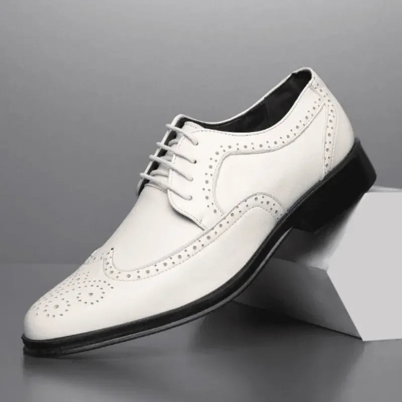 Social Shoe Male Breathable In Summer Official New Pointed Toe Men's Formal Shoes Cheap Liquidation Gentleman Legitimate Leather