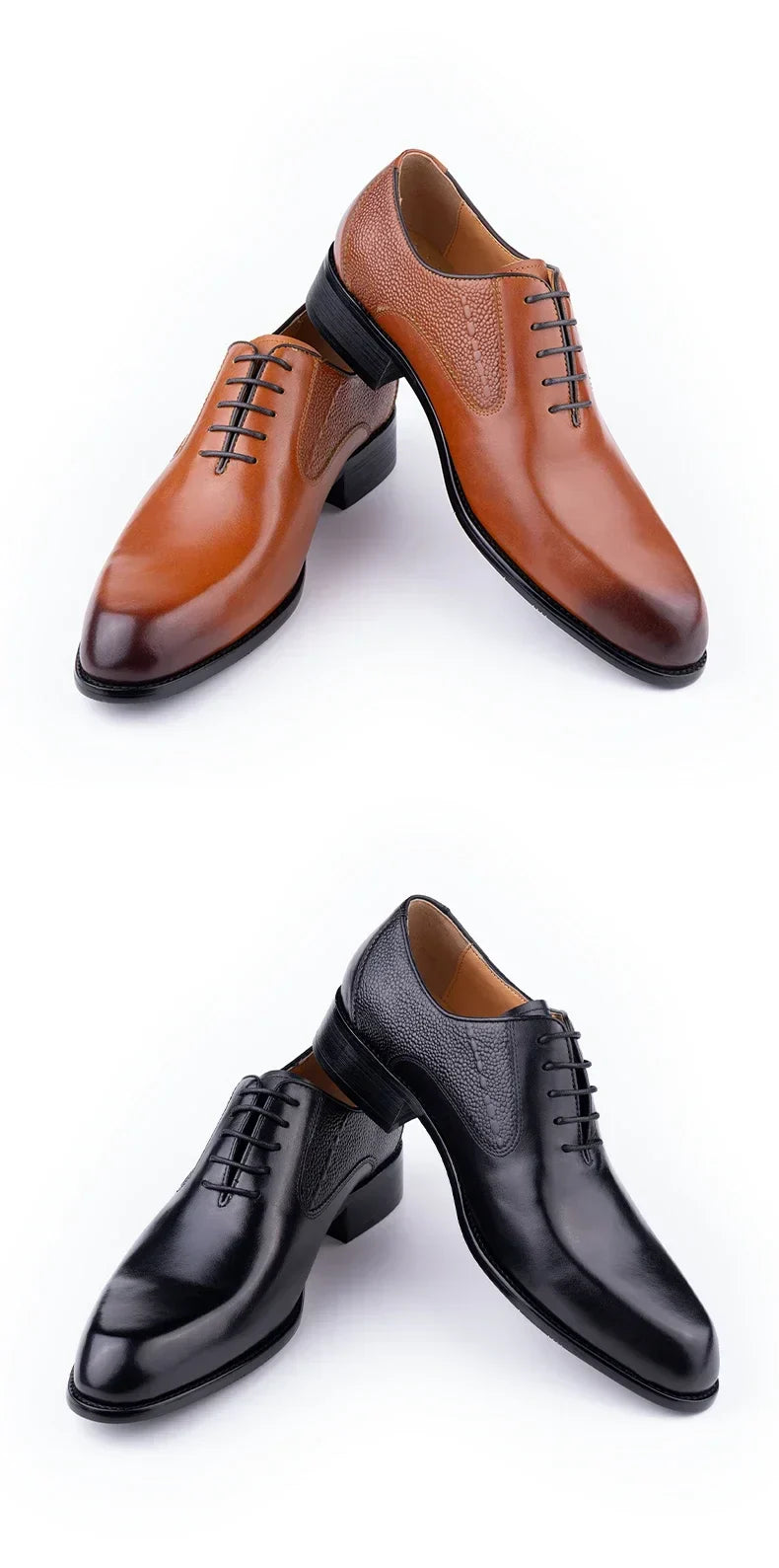 High Quality Handmade Oxford Casual Business Work Shoes Formal Men Shoes Fashion Dress Genuine Leather Lace Up Comfortable Shoe