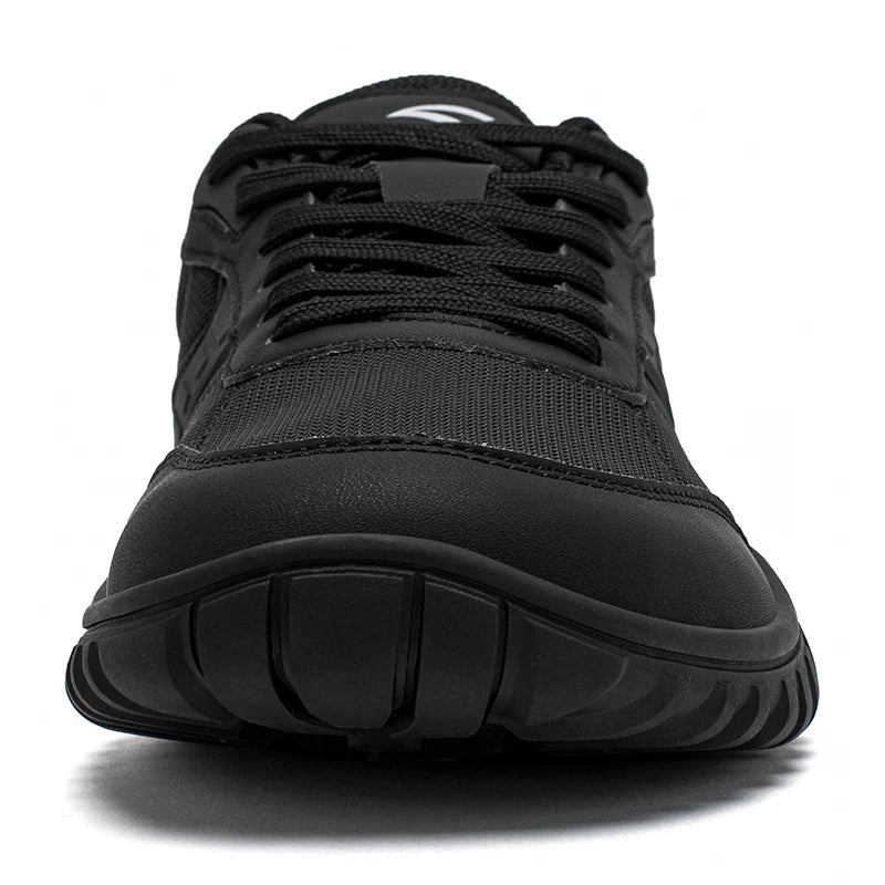 Minimalist Wide Toe Shoes Mens Womens Artificial Leather Running Sneakers Lace Up Lightweight Breathable Walking Shoes
