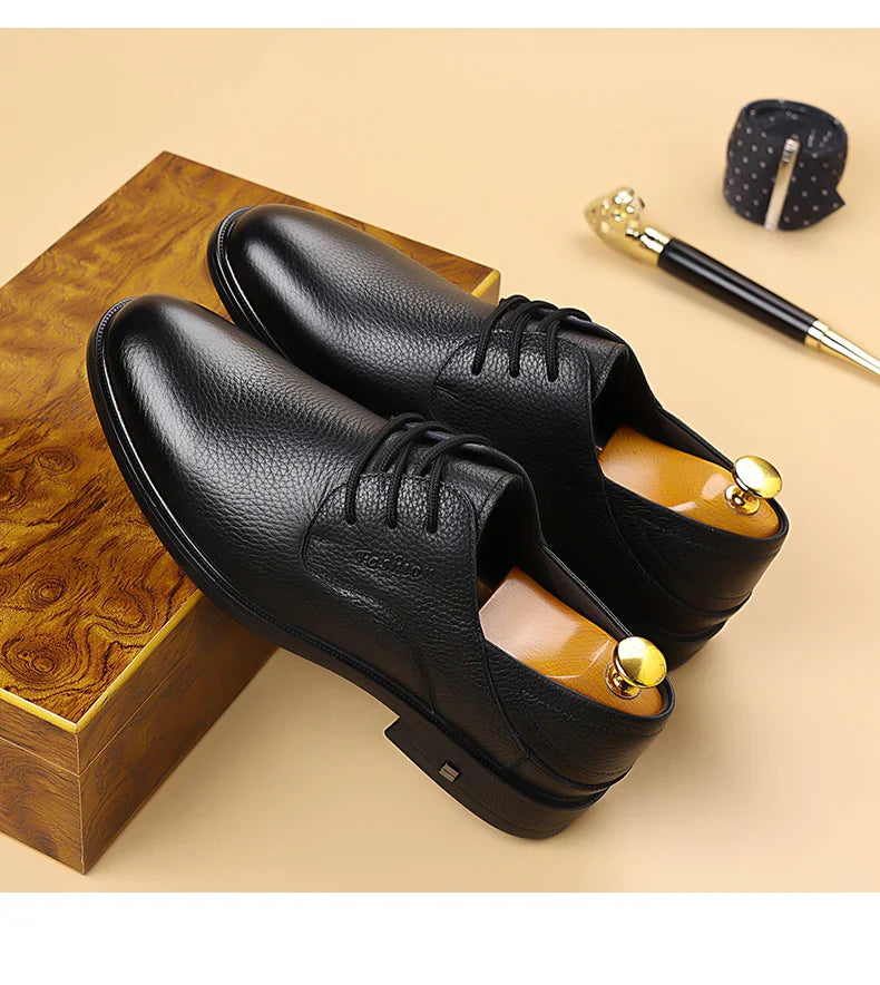 Men Formal Leather Shoes Black Pointed Toe Men Loafers Party Office Business Casual Shoes for Men Oxford Shoes Mens Dress Shoe