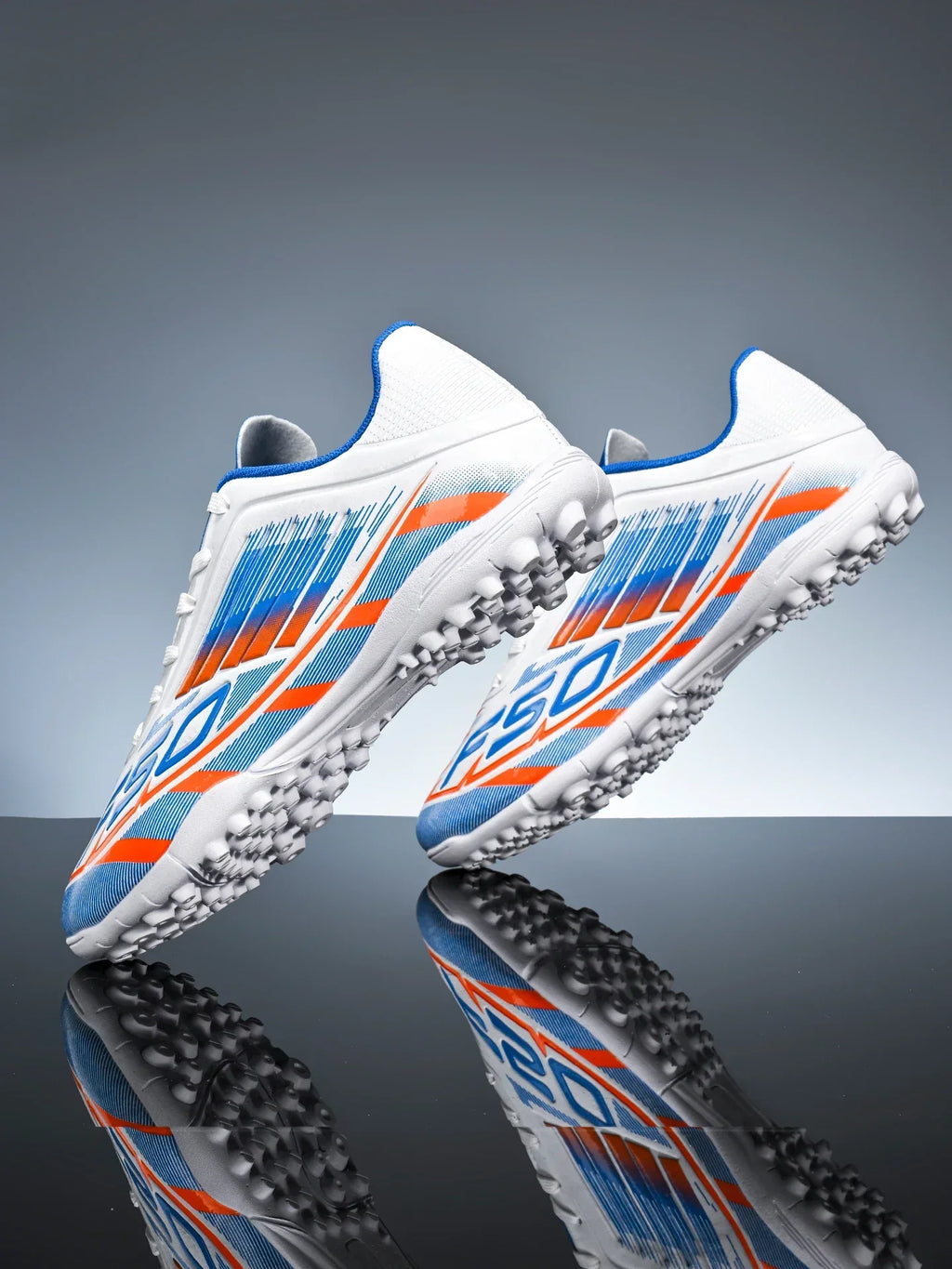 TF Soccer Cleats Children Kids Boys Girls PU Fabric Upper Rubber Sole Non-slip Wear-resistant Training Shoes