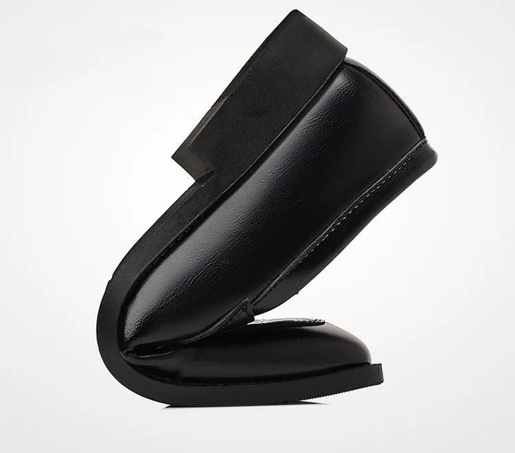 New Men's Leather Shoes Business Casual British Style Breathable Slip-on Loafers Pointed Toe Fashion Sneakers