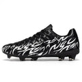 Unisex AG/FG Football Boots, Ankle Support Collar, Breathable PU Mesh, Durable TPU Long Studs, Great for Training and Competitiv