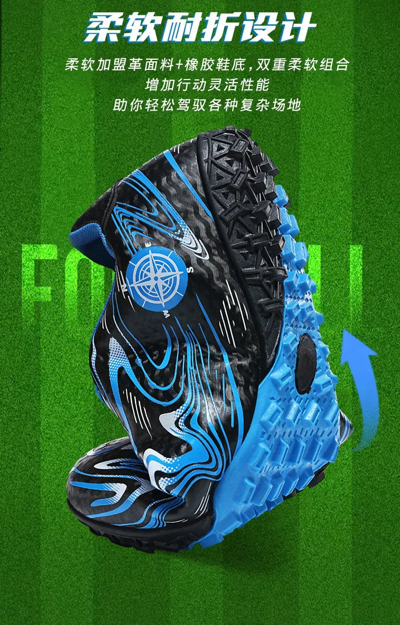 Men's football shoes with long studs for men, women, children, boys, teenagers, sports sneakers, outdoor training shoes