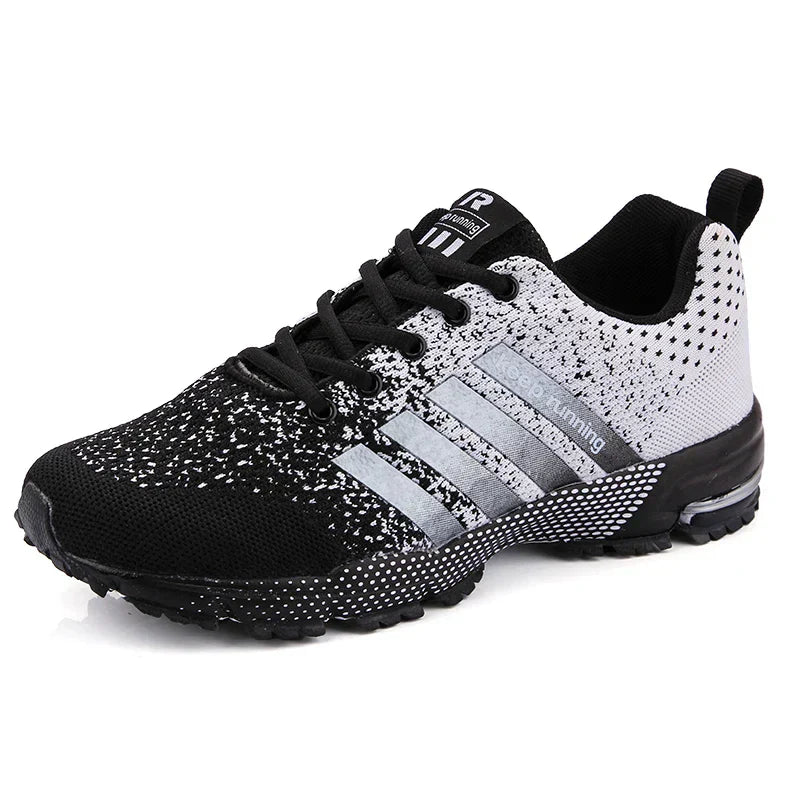 Men's and women's flying mesh surface spring summer breathable casual sports shoes flat vulcanized couple running big size48