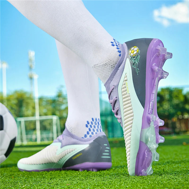 Professional Football Shoes Low-top Soccer Field Cleats Outdoor Breathable Athletic Spikes Youth Boys Football Shoes Unisex New