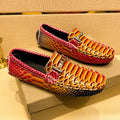 Designer Loafers for Men 2026 New Handmade Moccasins 39-48 Flats Casual Snake Leather Shoes Luxury Comfy Mens Loafers Size Shoes