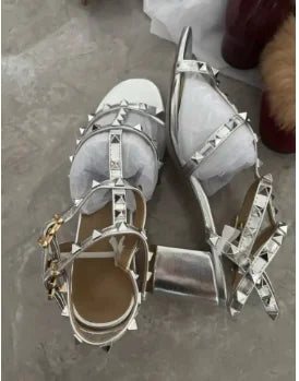 Women Elegant Low Heels Sandals Front Open Toe Lock Stud Buckle T-Strap British Shoes Fuchsia Beige Matte/Shiny Leather Pumps 42