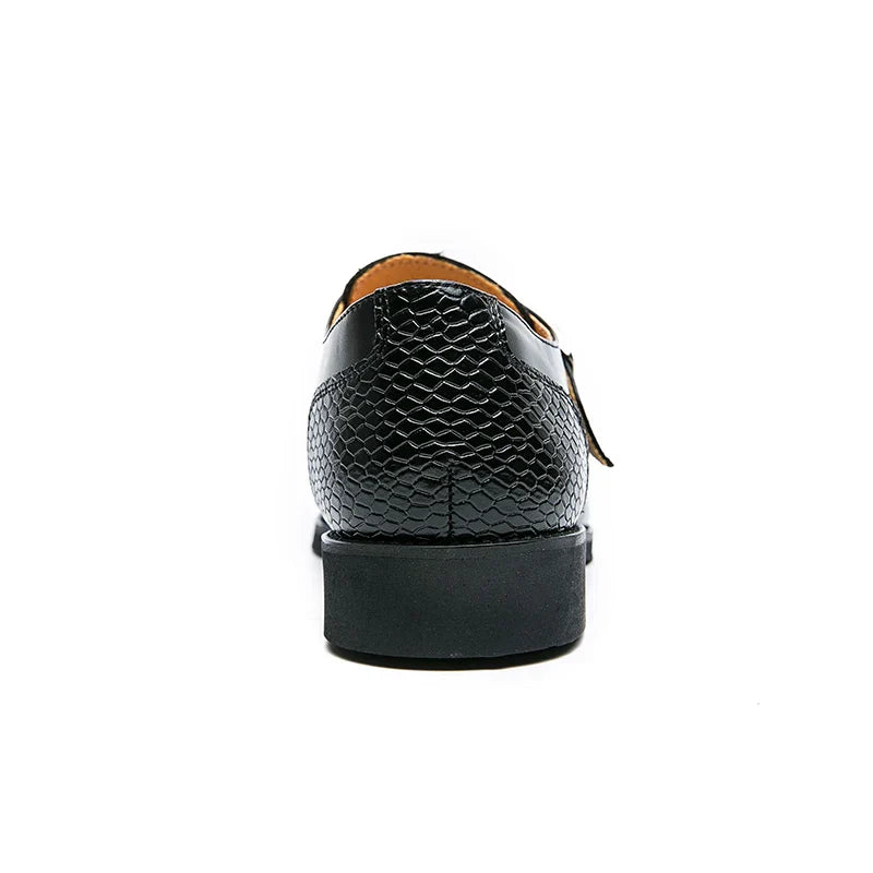 Leather Designer Brand Monks Snake Luxury Men Casual Office Business Man Loafers Mens Moccasins Driving Wedding Dress Male Shoes