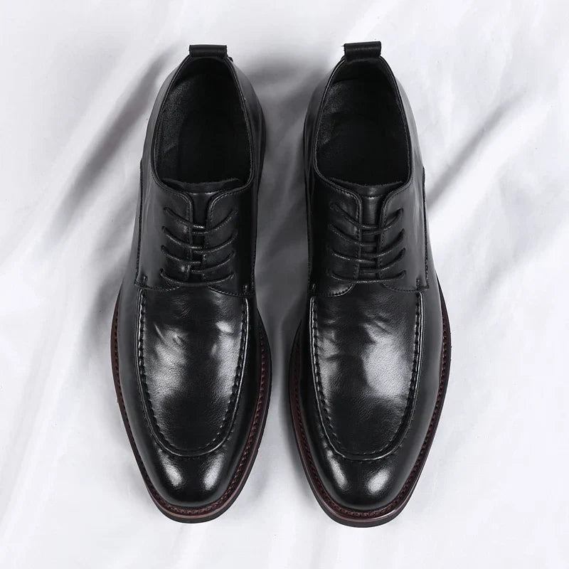 Italian Design Men's Oxford Business Shoes Formal Casual Leather Laces Lace-Up Anti-slip Flat Designer Shoes Comfy Walking Shoes