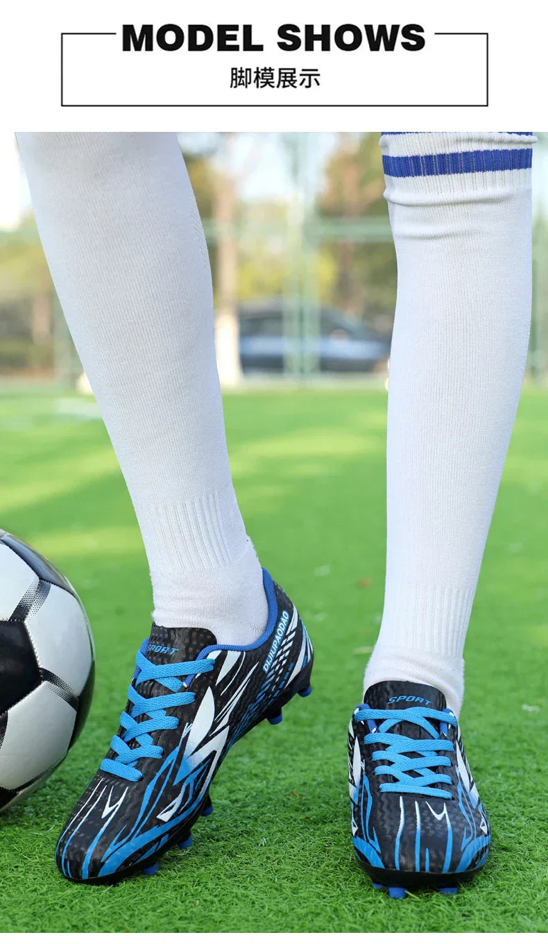 Outdoor Children's Football Shoes Low-cut Kids Soccer Shoes Sports Shoes Comfy Non-Slip Training Shoes For Boys Futsal Sneakers