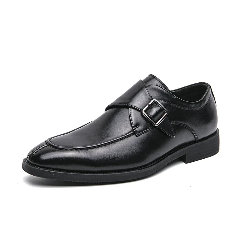 Men's business casual leather shoes cowhide retro round head British leather shoes men's leather big head men's shoes tide