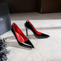Luxury Designer Women Shoes Exquisite Metal Decoration Pointed Tip High Heels for Woman Elegant French Casual Shoe Zapatos Mujer