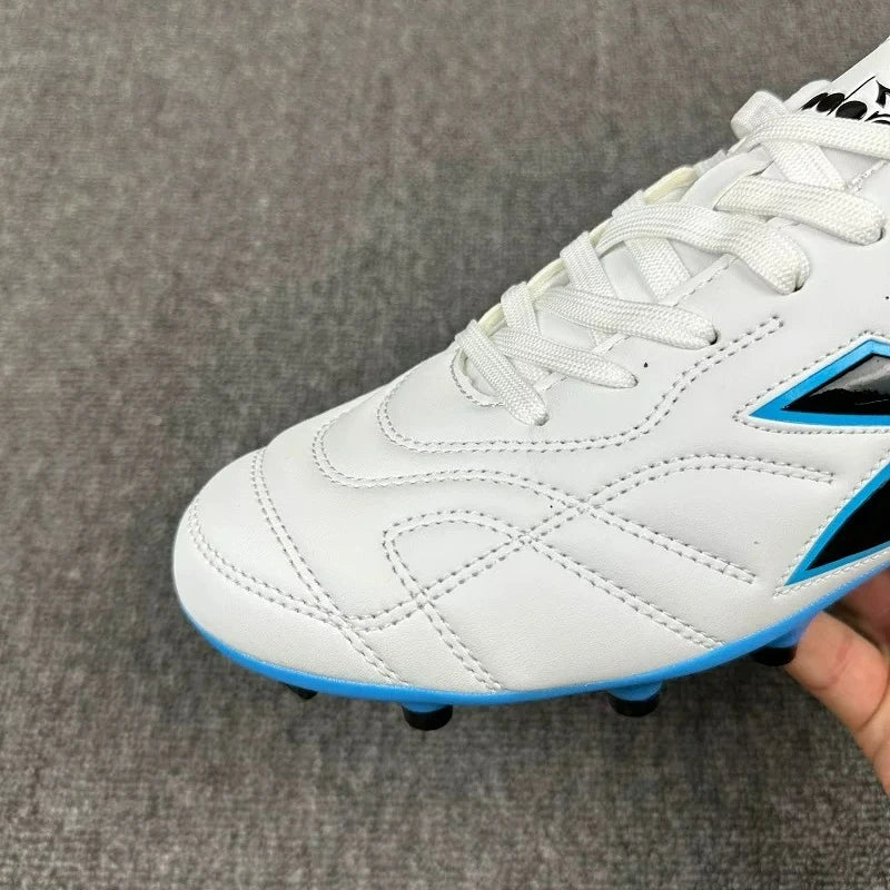 Professional Football Shoes For Men Black White Soccer Shoe Man Leather Turf Football Shoes Mens Outdoor Lawn Training Shoe