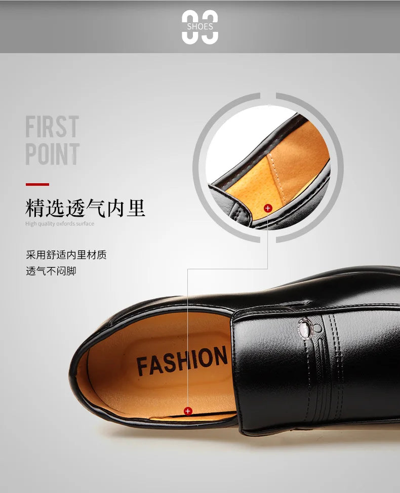 Autumn Increased 6 Cm Men Formal Shoes Hidden Heel Men's Wedding Oxfords Heighten Tall Male Dress Leather Footwear