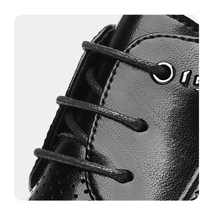 Men's Summer Breathable Leather Shoes Hollow out Comfortable Fashionable Business Formal Derby Shoes British Style-SJ2502-1