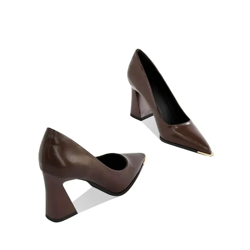 Retro Pointed Toe High Heels Women's 2025 Spring and Autumn New Versatile Professional Single Shoes
