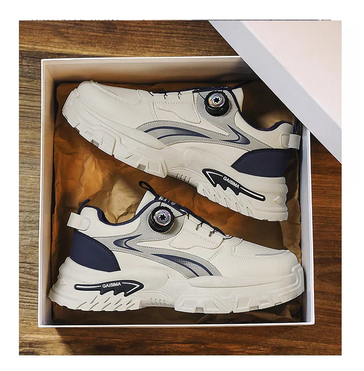 Autumn New Men's Versatile High-Top Trendy Thick-Soled Running Shoes Casual Fashion Sneakers Suitable for Outdoor Sports
