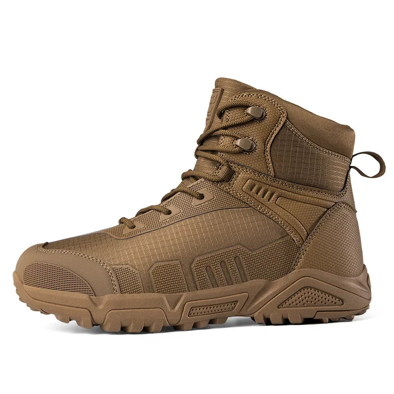 Men Tactical Boots Male Army Shoes Waterproof Ultrallight Work Training Hiking Boots Outdoor ShoesWomen Mid-Calf Warrior Boots