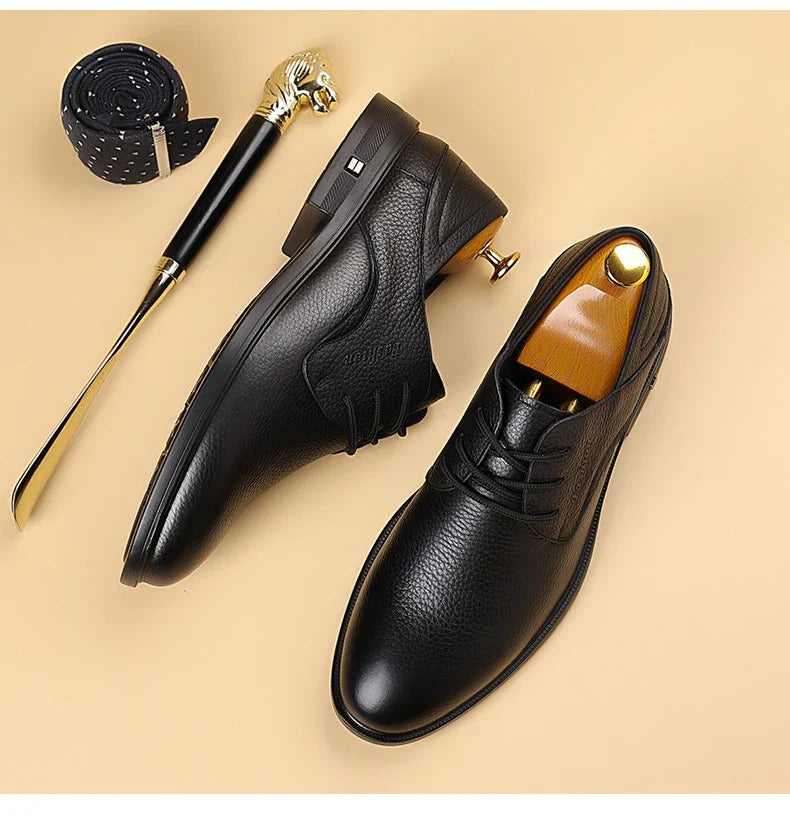 Men Formal Leather Shoes Black Pointed Toe Men Loafers Party Office Business Casual Shoes for Men Oxford Shoes Mens Dress Shoe