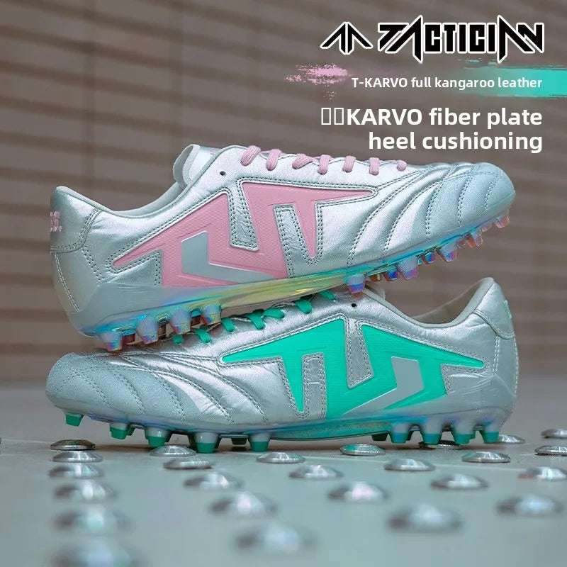 TLSS Football Shoes Full Kangaroo Leather Shock Absorption Magician Football Boots Glue Short Nails Artificial Grass Field