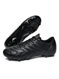 Unisex AG/FG Soccer Shoes, Retro-inspired Design, Premium PU Leather, Durable TPU Outsole with Long Studs, Blends Style and Per
